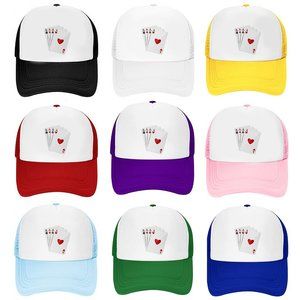 Casino Poker Hats Gambling Hats (UNISEX) Snapback MESHBACK (choose your color)